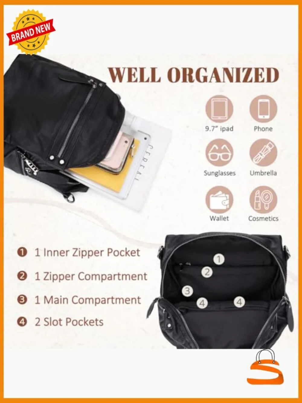 Mini Faux Leather Convertible Backpack Purse for Women, 2 Ways to Carry -